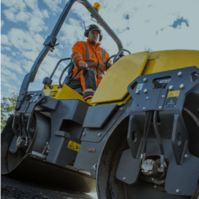man on a dumper